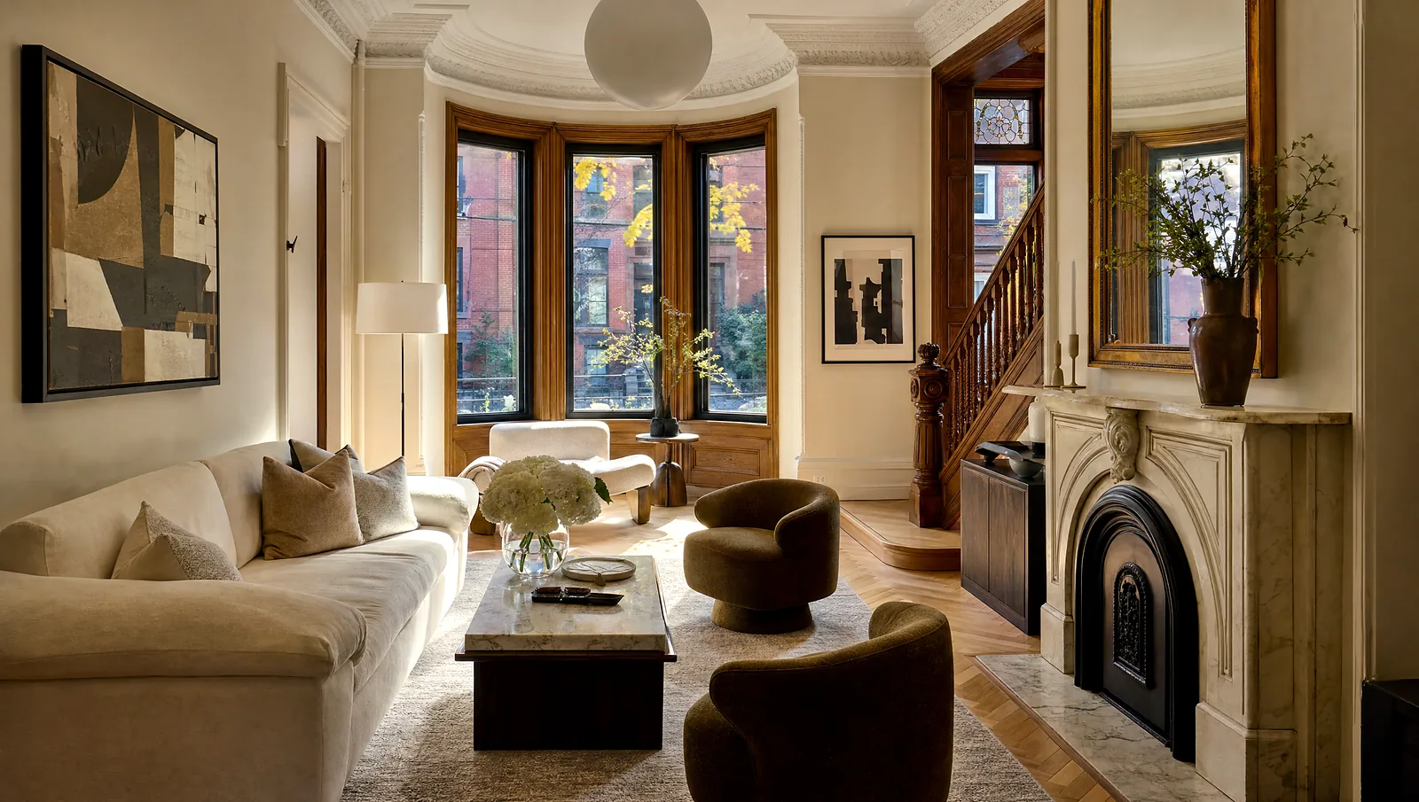 Illustrative image: a staged living room in a Toronto Victorian home